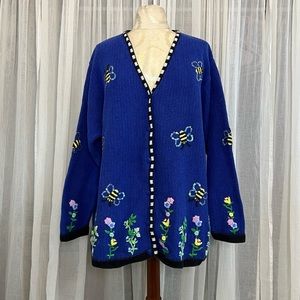 Vintage Quacker Factory Floral Cardigan